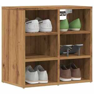 Imagine vidaXL Dulapuri Pantofi 2 buc Stejar Artizanal 52x30x50 cm