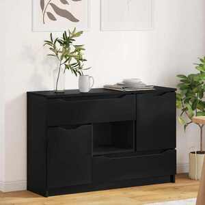 Imagine vidaXL Bufet Negru 100 x 30 x 65, 6 Lemn prelucrat