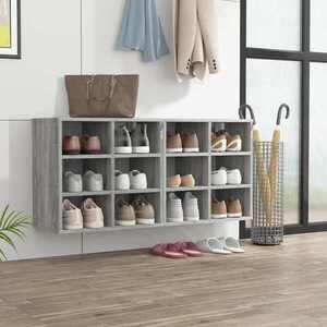 Imagine vidaXL Pantofare, 2 buc., gri sonoma, 52, 5x30x50 cm