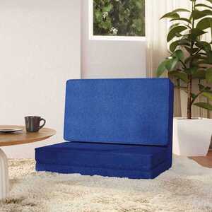 Imagine vidaXL Scaun de podea pliabil, albastru, material textil