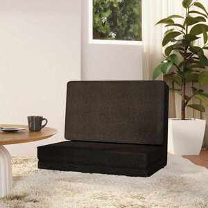 Imagine vidaXL Scaun de podea pliabil, negru, material textil