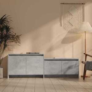 Imagine vidaXL Comodă TV, gri beton, 146, 5x35x50 cm, PAL