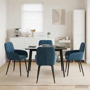 Imagine vidaXL Scaune de dining 4 buc. Catifea albastru 56.5 x 50 x 85 cm