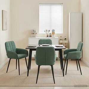 Imagine vidaXL Scaune de dining 4 buc. Catifea Verde Mării 56.5 x 50 x 85 cm