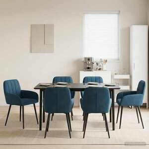 Imagine vidaXL Scaune de dining 6 buc. Catifea albastru 56.5 x 50 x 85 cm