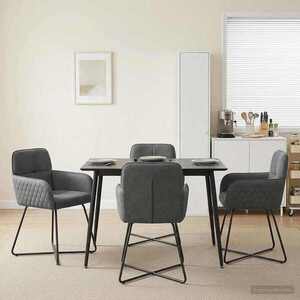 Imagine vidaXL Scaune de dining 4 buc. Catifea Gri închis 59 x 56, 5 x 86 cm