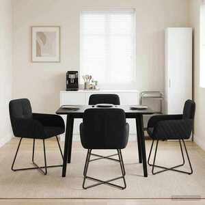 Imagine vidaXL Scaune de dining 4 buc. Catifea Negru 59 x 56, 5 x 86 cm