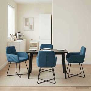 Imagine vidaXL Scaune de dining 4 buc. Catifea albastru 59 x 56, 5 x 86 cm
