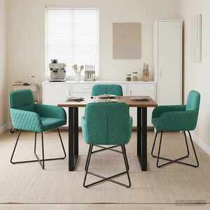 Imagine vidaXL Scaune de dining 4 buc. Catifea Turcoaz 59 x 56, 5 x 86 cm
