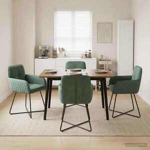 Imagine vidaXL Scaune de dining 4 buc. Catifea Verde Mării 59 x 56, 5 x 86 cm