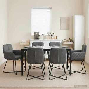 Imagine vidaXL Scaune de dining 6 buc. Catifea Gri închis 59 x 56, 5 x 86 cm