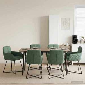 Imagine vidaXL Scaune de dining 6 buc. Catifea Verde Mării 59 x 56, 5 x 86 cm