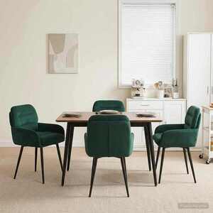 Imagine vidaXL Scaune de dining 4 buc. Catifea Verde închis 59 x 59, 5 x 90 cm