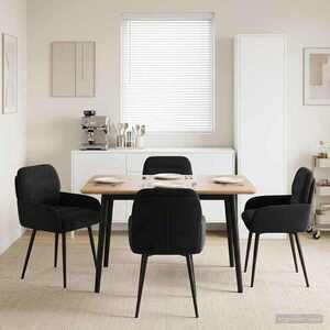 Imagine vidaXL Scaune de dining 4 buc. Catifea Negru 59 x 59, 5 x 90 cm