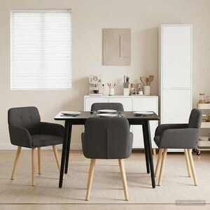 Imagine vidaXL Scaune de dining 4 buc. Bouclé Gri închis 59 x 56, 5 x 85 cm