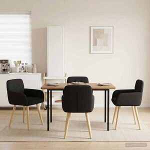 Imagine vidaXL Scaune de dining 4 buc. Bouclé Negru 59 x 56, 5 x 85 cm
