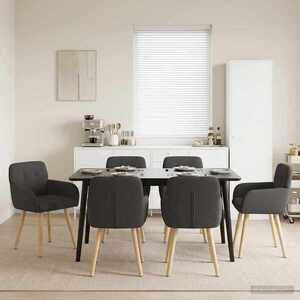 Imagine vidaXL Scaune de dining 6 buc. Bouclé Gri închis 59 x 56, 5 x 85 cm