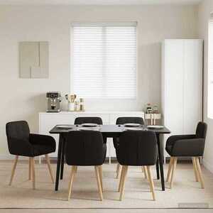 Imagine vidaXL Scaune de dining 6 buc. Bouclé Negru 59 x 56, 5 x 85 cm