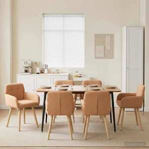 Imagine vidaXL Scaune de dining 6 buc. Bouclé Bej 59 x 56, 5 x 85 cm