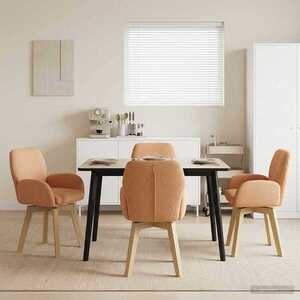 Imagine vidaXL Scaune de dining rotative 4 buc. Bouclé Bej 54 x 58 x 87 cm