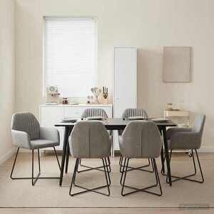 Imagine vidaXL Scaune de dining 4 buc. Catifea Gri deschis 55 x 50 x 84 cm