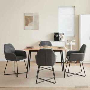 Imagine vidaXL Scaune de dining 4 buc. Catifea Gri închis 55 x 50 x 84 cm