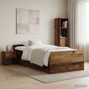 Imagine vidaXL Cadru de pat Lemn vechi 100 x 200 cm Lemn prelucrat