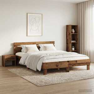 Imagine vidaXL Cadru de pat Lemn vechi 135 x 190 cm Lemn prelucrat