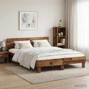 Imagine vidaXL Cadru de pat Lemn vechi 120 x 190 cm Lemn prelucrat