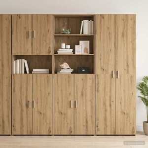 Imagine vidaXL Bufet Stejar Artizanal 70 x 42, 5 x 185 cm Lemn prelucrat