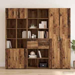Imagine vidaXL Bibliotecă Lemn vechi 30 x 42.4 x 185.2 cm