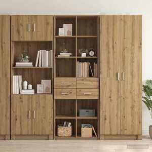 Imagine vidaXL Bibliotecă Stejar artizanal 30 x 42.4 x 185.2 cm