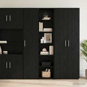 Imagine vidaXL Bufet Stejar Negru 40 x 41 x 185 cm Lemn prelucrat