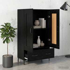 Imagine vidaXL Bufet Stejar Negru 70 x 31 x 115 cm Lemn prelucrat