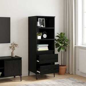 Imagine vidaXL Bufet Stejar Negru 40 x 36 x 110 cm Lemn prelucrat