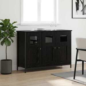 Imagine vidaXL Bufet Stejar Negru 100 x 35 x 70 cm Lemn prelucrat