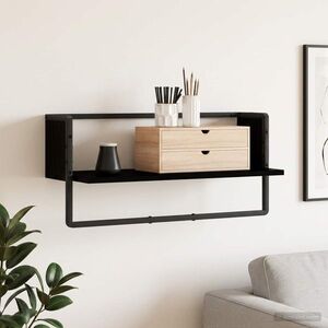 Imagine vidaXL Raft de perete Montare pe perete Stejar negru 65 x 25 x 30 cm
