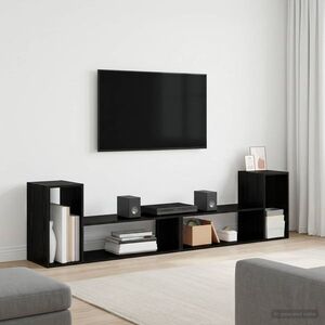 Imagine vidaXL Cabinet TV 100 x 30 x 50 cm Stejar Negru Lemn prelucrat