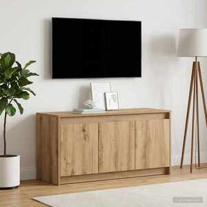 Imagine vidaXL Cabinet TV 100 x 34 x 50 cm Stejar Artizanal Lemn prelucrat