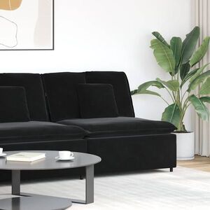 Imagine vidaXL Modul central de canapea modulară cu perne, negru, 100 cm