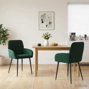 Imagine vidaXL Scaune de dining 2 buc. Catifea Verde închis 56.5 x 50 x 85 cm