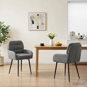 Imagine vidaXL Scaune de dining 2 buc. Catifea Gri închis 59 x 59, 5 x 90 cm