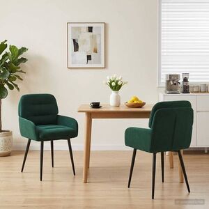 Imagine vidaXL Scaune de dining 2 buc. Catifea Verde închis 59 x 59, 5 x 90 cm