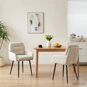 Imagine vidaXL Scaune de dining 2 buc. Catifea Crem 59 x 59, 5 x 90 cm