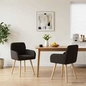 Imagine vidaXL Scaune de dining 2 buc. Bouclé Negru 59 x 57 x 85 cm
