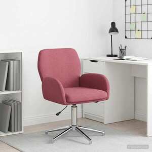 Imagine vidaXL Scaun de birou rotativ 54 x 58 x 90 cm Roșu Vin Țesătură