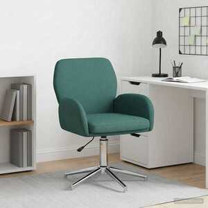 Imagine vidaXL Scaun de birou rotativ 54 x 58 x 90 cm Verde închis Țesătură