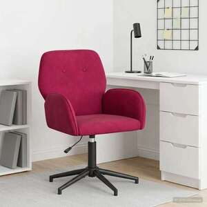Imagine vidaXL Scaun de birou rotativ 54 x 55 x 90 cm Roșu Vin Catifea