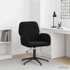 Imagine vidaXL Scaun de birou rotativ 54 x 55 x 90 cm Negru Catifea