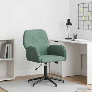 Imagine vidaXL Scaun de birou rotativ 54 x 55 x 90 cm Verde Mării Catifea